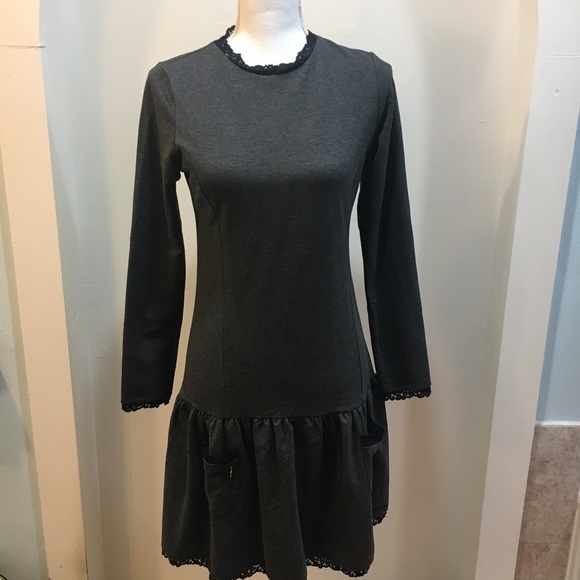 Makadamia Gray Drop Waist Dress - Picture 1 of 10